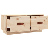 TV Cabinet 80x34x35 cm Solid Wood Pine - Close-Up Angle