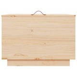 Storage Boxes with Lids 3 pcs Solid Wood Pine - Close-Up Angle