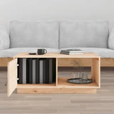 Coffee Table 80x50x35.5 cm Solid Wood Pine - Side View