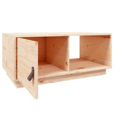 Coffee Table 80x50x35.5 cm Solid Wood Pine - Close-Up Angle