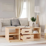 Coffee Table 100x50x41 cm Solid Wood Pine - Side View