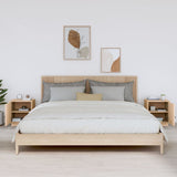 Bedside Cabinets 2 pcs 40x34x45 cm Solid Wood Pine - Side View