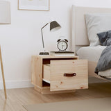 Bedside Cabinets 2 pcs 40x34x35 cm Solid Wood Pine - Side View