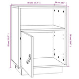 Bedside Cabinets 2 pcs 40x34x55 cm Solid Wood Pine