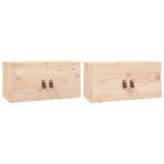 Wall Cabinets 2 pcs 60x30x30 cm Solid Wood Pine
