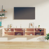 Wall Cabinets 2 pcs 80x30x30 cm Solid Wood Pine - Side View
