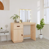Dressing Table with LED 95x50x133.5 cm Solid Wood Pine - Side View