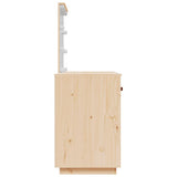 Dressing Table with LED 95x50x133.5 cm Solid Wood Pine - Close-Up Angle