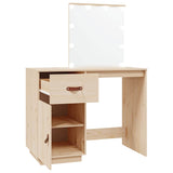 Dressing Table with LED 95x50x133.5 cm Solid Wood Pine - Low Angle