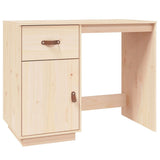 Desk 95x50x75 cm Solid Wood Pine - Front View