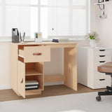 Desk 95x50x75 cm Solid Wood Pine - Side View