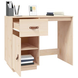 Desk 95x50x75 cm Solid Wood Pine - Top-Down View