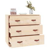Sideboard 80x40x75 cm Solid Wood Pine - Rear View
