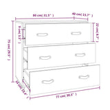 Sideboard 80x40x75 cm Solid Wood Pine - Extra Image
