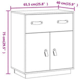 Sideboard 65.5x40x75 cm Solid Wood Pine - Extra Image