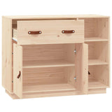 Sideboard 98.5x40x75 cm Solid Wood Pine - Close-Up Angle