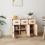 Sideboard 100x40x75 cm Solid Wood Pine - Side View
