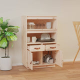 Highboard 67x40x108.5 cm Solid Wood Pine - Side View