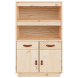 Highboard 67x40x108.5 cm Solid Wood Pine - Rear View