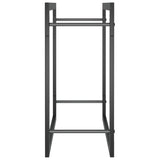 Firewood Rack Matt Black 50x28x56 cm Steel - Top-Down View