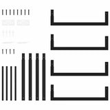 Firewood Rack Matt Black 50x28x56 cm Steel