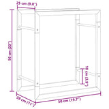 Firewood Rack Matt Black 50x28x56 cm Steel - Extra Image