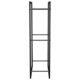 Firewood Rack Matt Black 50x28x94 cm Steel - Top-Down View