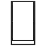 Firewood Rack Matt Black 50x28x94 cm Steel