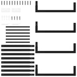 Firewood Rack Matt Black 50x28x94 cm Steel - Low Angle