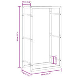 Firewood Rack Matt Black 50x28x94 cm Steel - Extra Image