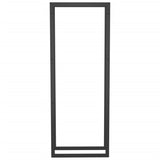 Firewood Rack Matt Black 50x28x132 cm Steel - Side View