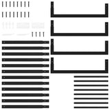 Firewood Rack Matt Black 50x28x132 cm Steel - Low Angle