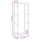 Firewood Rack Matt Black 50x28x132 cm Steel