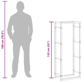 Firewood Rack Matt Black 50x28x132 cm Steel