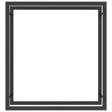 Firewood Rack Matt Black 80x28x86 cm Steel - Side View