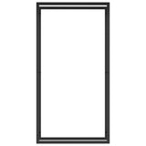 Firewood Rack Matt Black 80x28x154 cm Steel