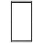 Firewood Rack Matt Black 80x28x154 cm Steel