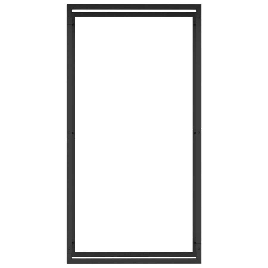 Firewood Rack Matt Black 80x28x154 cm Steel