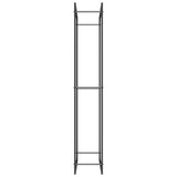 Firewood Rack Matt Black 80x28x154 cm Steel - Top-Down View