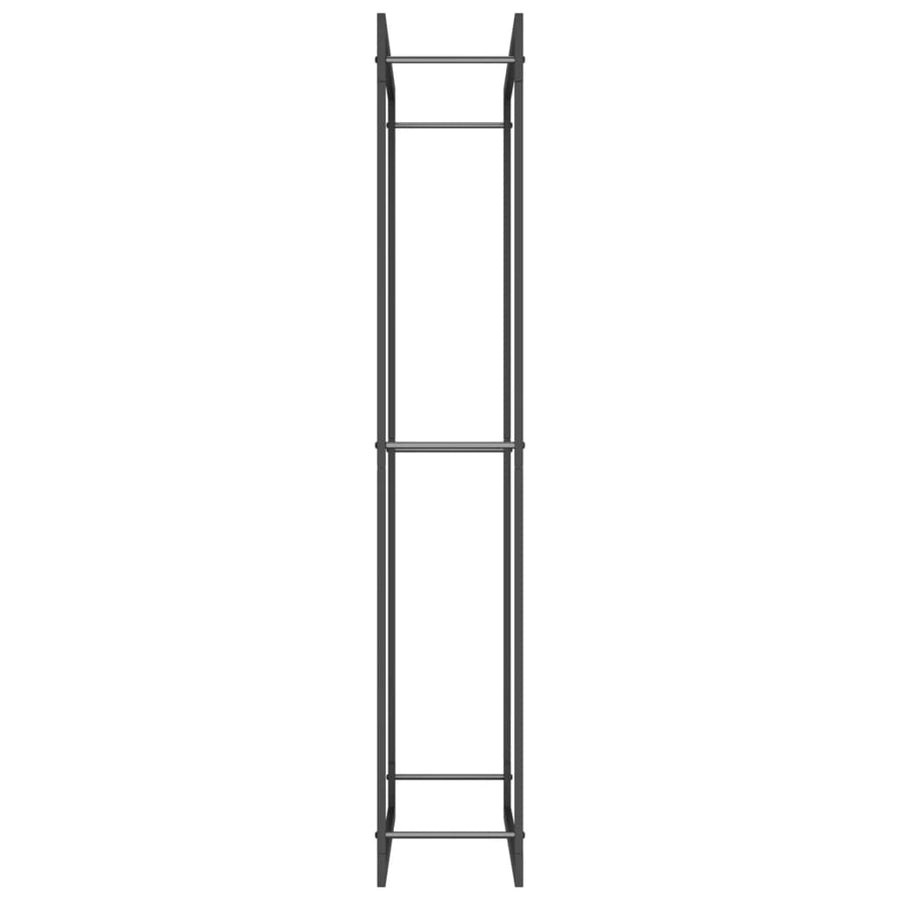 Firewood Rack Matt Black 80x28x154 cm Steel