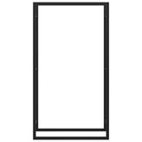 Firewood Rack Matt Black 80x28x154 cm Steel