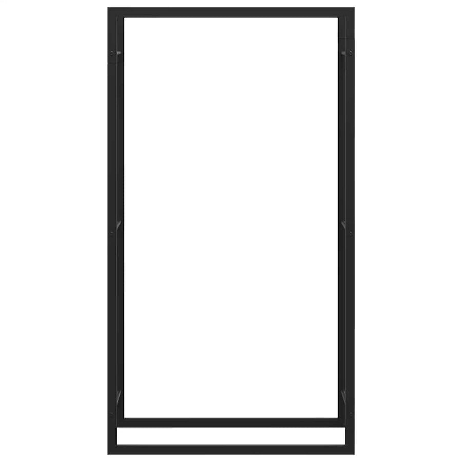Firewood Rack Matt Black 80x28x154 cm Steel