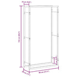 Firewood Rack Matt Black 80x28x154 cm Steel