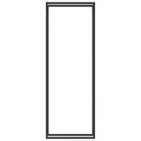 Firewood Rack Matt Black 80x28x222 cm Steel - Side View