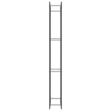 Firewood Rack Matt Black 80x28x222 cm Steel
