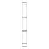 Firewood Rack Matt Black 80x28x222 cm Steel - Top-Down View