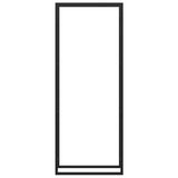 Firewood Rack Matt Black 80x28x222 cm Steel