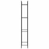 Firewood Rack Matt Black 80x28x222 cm Steel