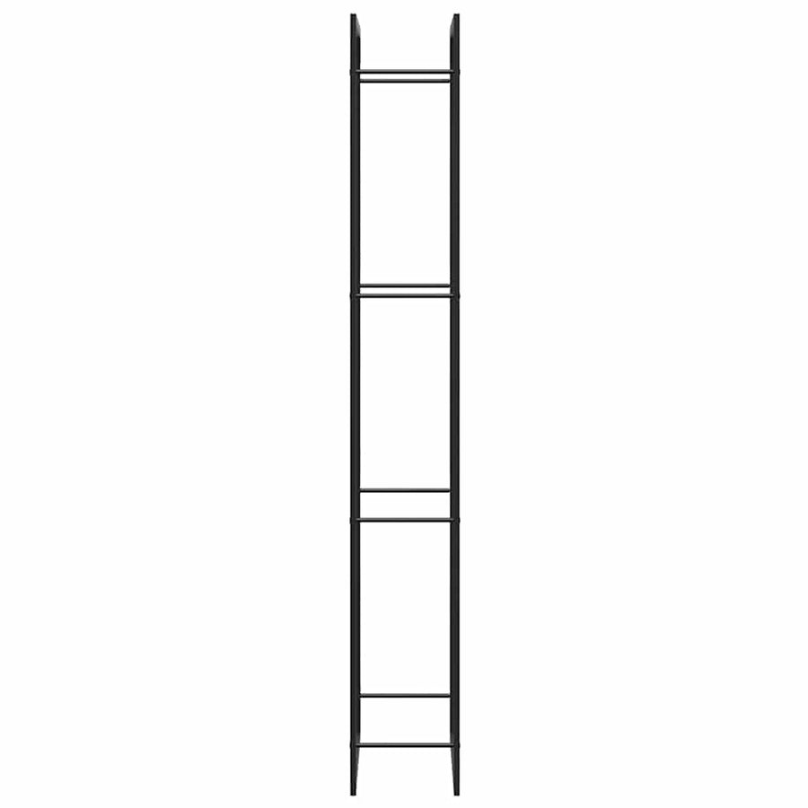 Firewood Rack Matt Black 80x28x222 cm Steel