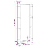 Firewood Rack Matt Black 80x28x222 cm Steel - Extra Image